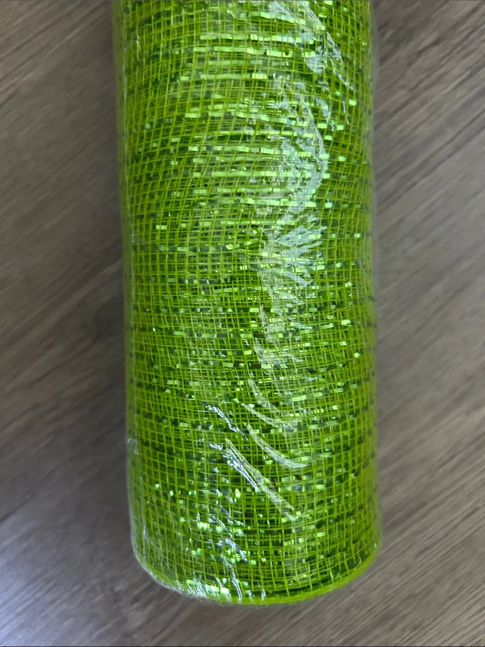 Pottery Barn Lime Green Sparkle Mesh Roll